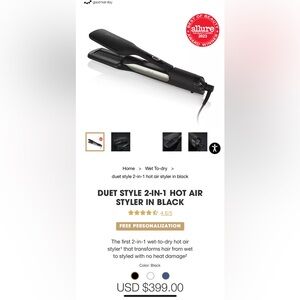 New GHD DUET double styler! Perfect to blow dry hair /Iron Usually $399. 00